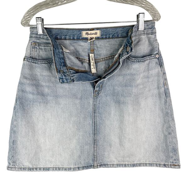Madewell Rigid Denim A-Line Mini Skirt 28 New - Picture 4 of 12